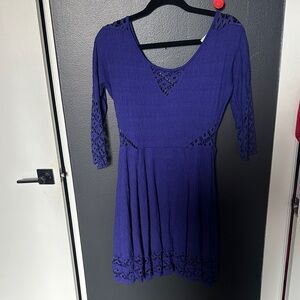 Free People purple Elegant Purple Lace Dress like new XS